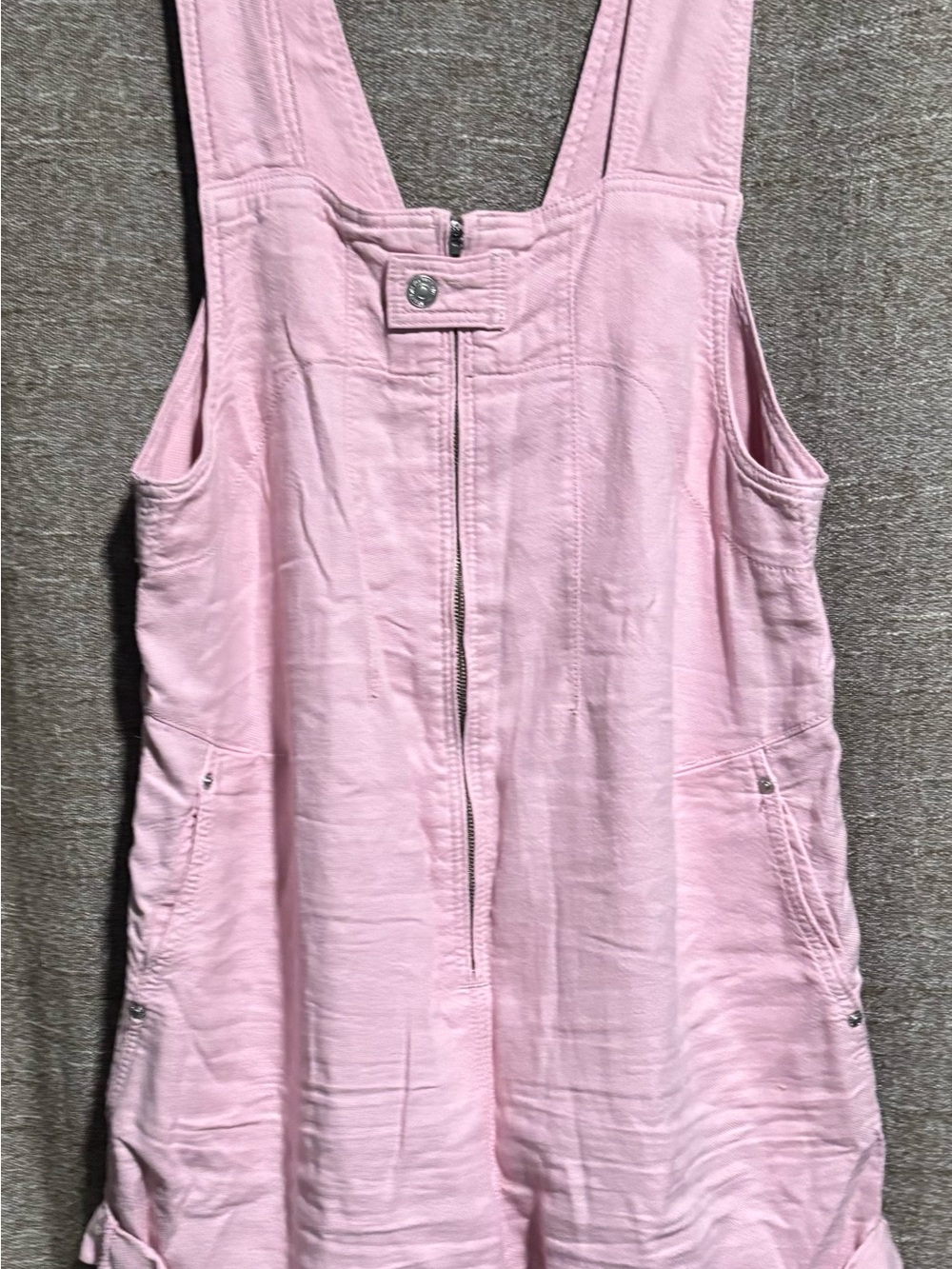 Free People We The Free Jude Shortalls Pink Parfait Cotton Romper M - Picture 2 of 8